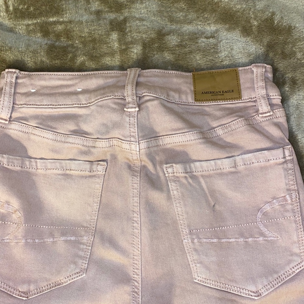 American eagle light pink super stretch jeans